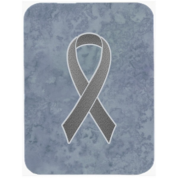 Carolines Treasures 15 H x 12 L In. Grey Ribbon for Brain Cancer Awareness Glass Cutting Board- Large Size - AN1211LCB