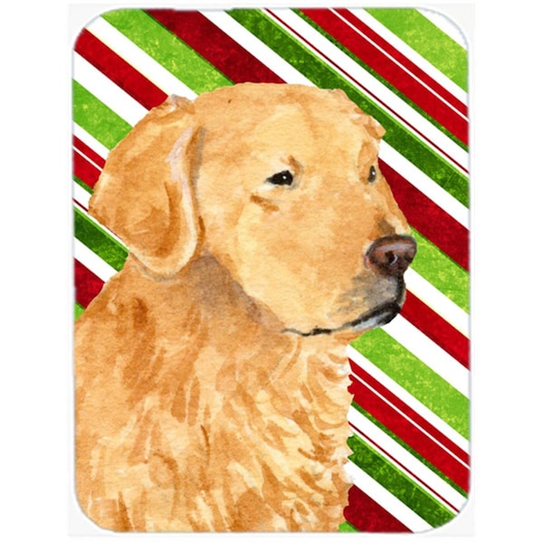 Carolines Treasures Golden Retriever Candy Cane Holiday Christmas Glass Cutting Board - Large - SS4545LCB