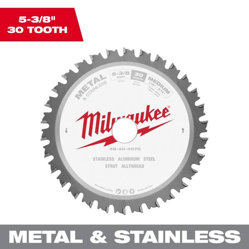 Milwaukee 5-3/8 pulgadas x 30 dientes Hoja de Sierra Circular para Metal y Acero Inoxidable - 48-40-4070