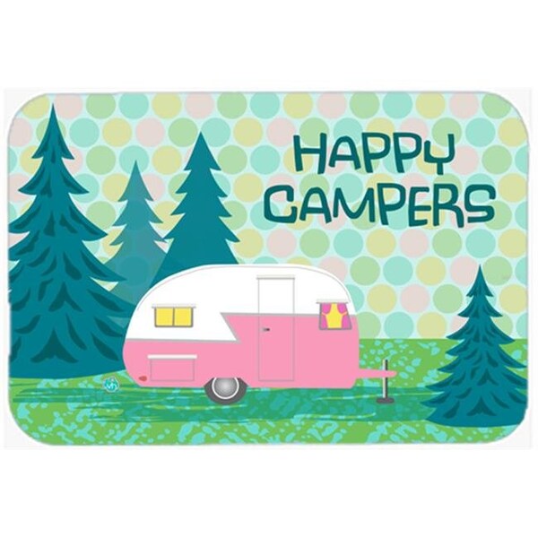 Carolines Treasures Carolines Treasures VHA3004LCB Happy Campers Glamping Trailer Glass Large Cutting Board - VHA3004LCB