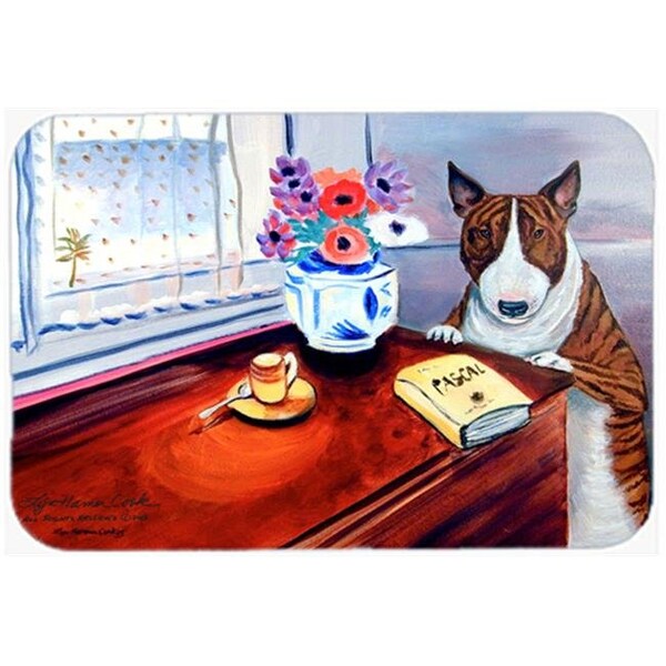 Carolines Treasures Carolines Treasures 7249LCB Bull Terrier Glass Cutting Board - Large; 15 x 12 in. - 7249LCB