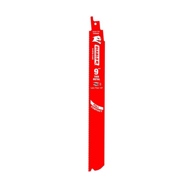 DIABLO 9 pulgadas 20/24 TPI Hoja de sierra reciproca bimetálica para metal delgado - DS0920BF