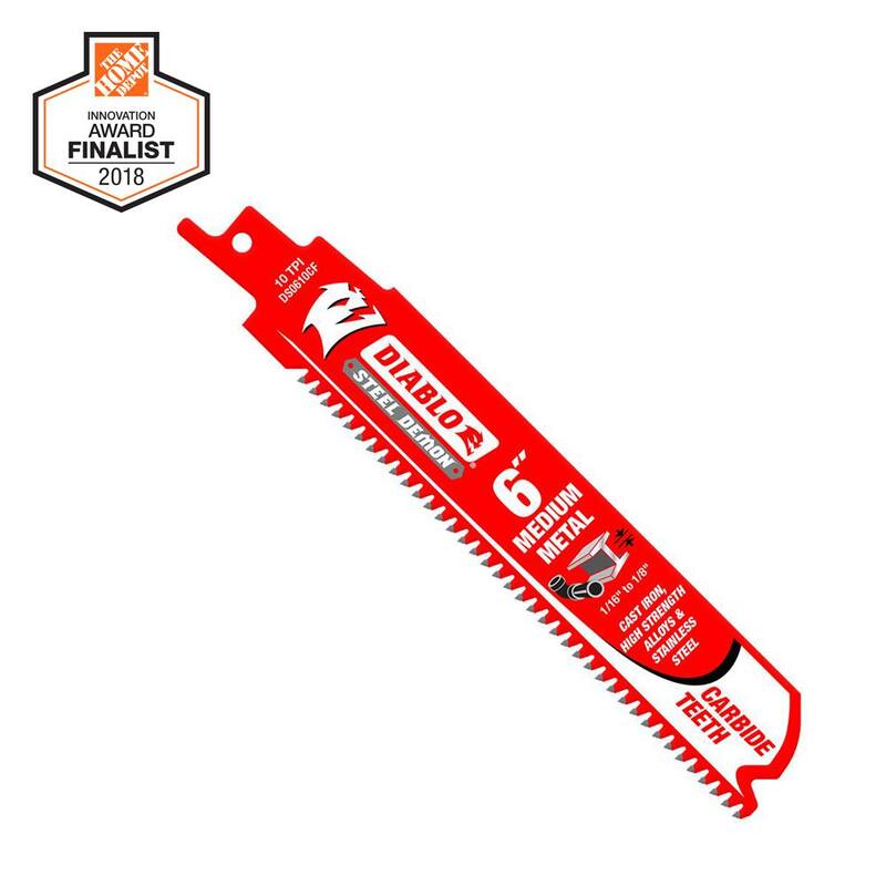 DIABLO 6 pulgadas 10 TPI Steel Demon Cuchillas de sierra de vaivén con dientes de carburo para metal mediano - DS0610CF3