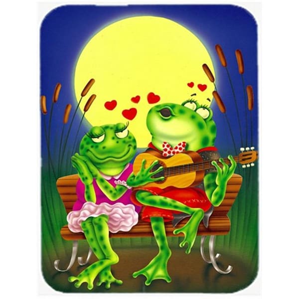 Carolines Treasures APH0522LCB Frog Love Songs Glass Cutting Board, Large - APH0522LCB