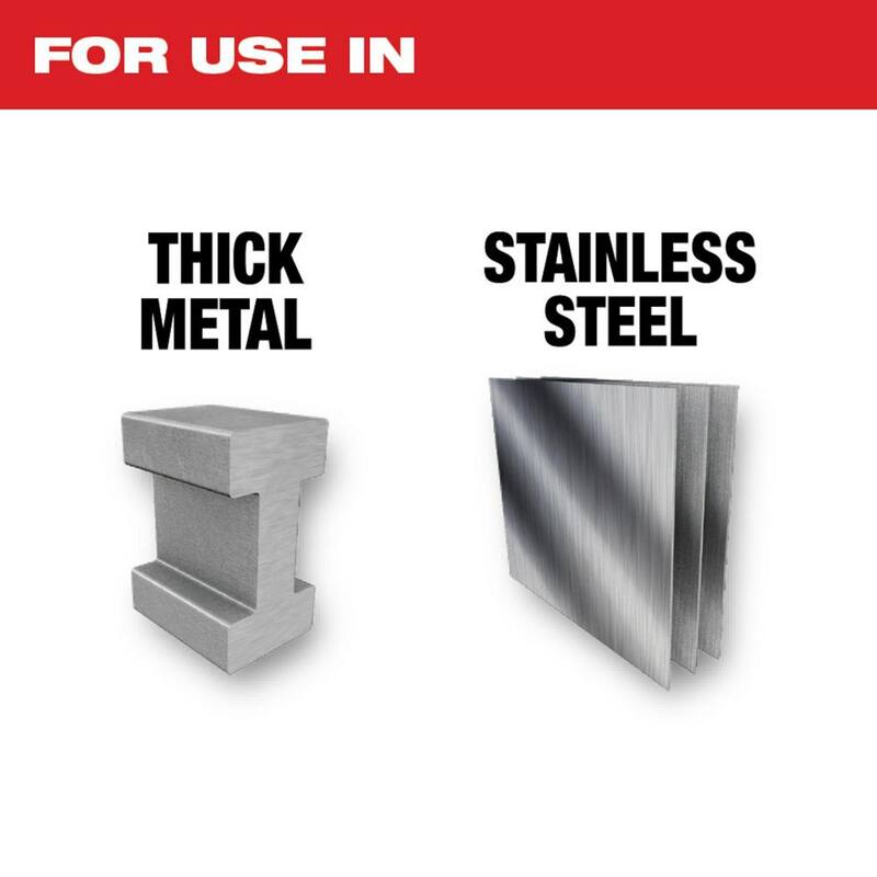 Milwaukee 6 pulgadas 8 TPI Hoja de sierra reciproca con dientes de carburo para corte de metal SAWZALL (paquete de 1) - 48-00-5201