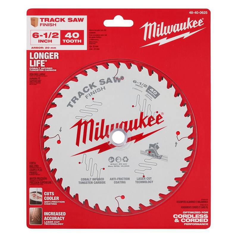Hoja de sierra circular de acabado fino de 6-1/2 pulgadas x 40 dientes (paquete de 1) - 48-40-0625 de Milwaukee