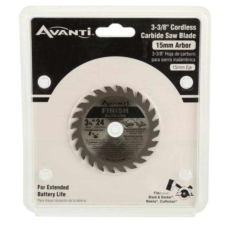 Hoja de sierra circular para acabados de 3-3/8 pulgadas con 24 dientes - A0324X