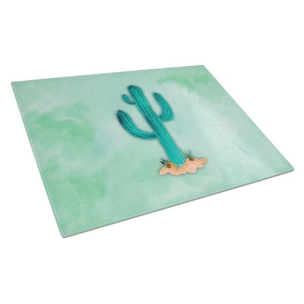 Carolines Treasures Carolines Treasures BB7369LCB Western Cactus Watercolor Glass Cutting Board - Large - BB7369LCB