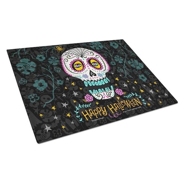 Carolines Treasures Carolines Treasures VHA3035LCB Happy Halloween Day of the Dead Glass Cutting Board - Large - VHA3035LCB
