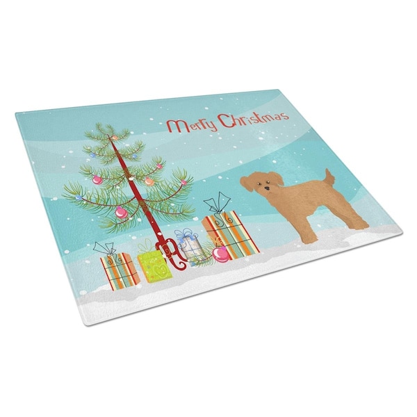 Carolines Treasures Shi Chi Christmas Tree Glass Cutting Board Large - CK3871LCB