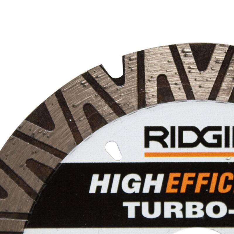 RIDGID TURBO-V 4.5 in. Disco de Diamante con Borde Turbo para Corte de Alta Eficiencia en Albañilería - HD-HETB45