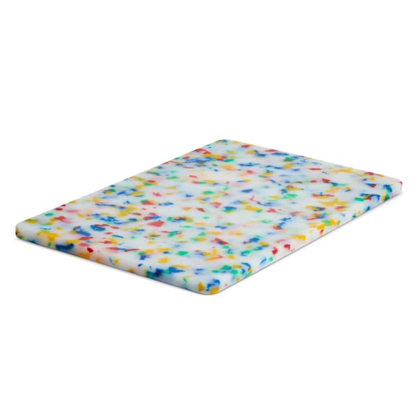 Core Kitchen Recycled Plastic Cutting Board Sm with Non-Slip Footing - Confetti - 46356
