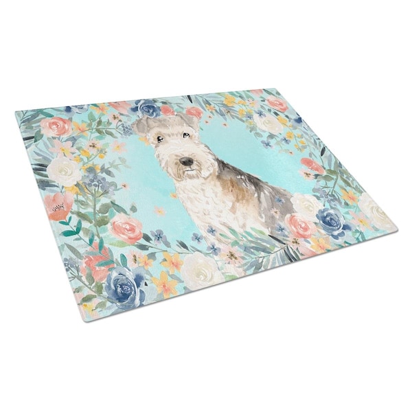 Carolines Treasures Lakeland Terrier Glass Cutting Board Large - CK3420LCB