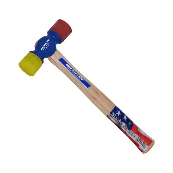 Vaughan 12 oz. Soft Face Hammer, 12 1/2 in L Steel W/ Plain Grip Handle - SF12