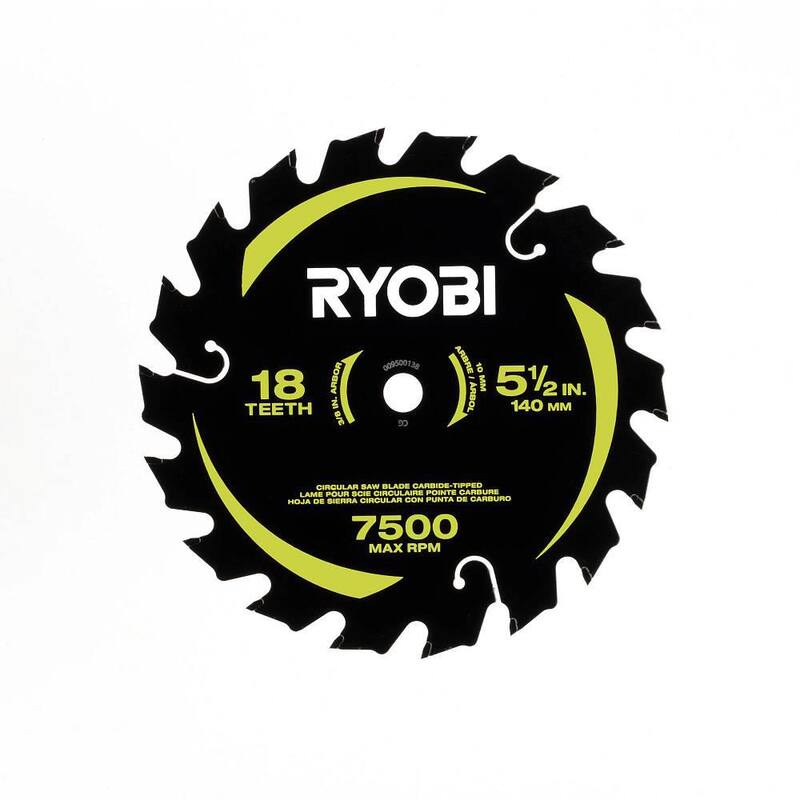 RYOBI 5-1/2 pulgadas 18 dientes Hoja de Sierra Circular de Carburo de Kerf Delgado - A065101