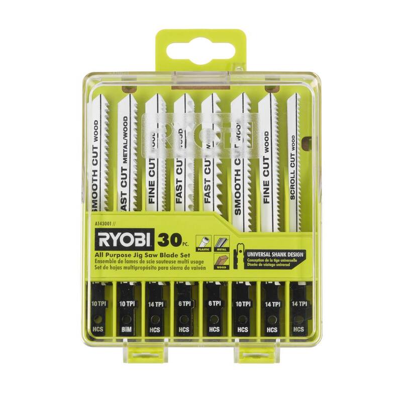 Set de hojas para sierra de caladora multiusos RYOBI (30 piezas) - A143001