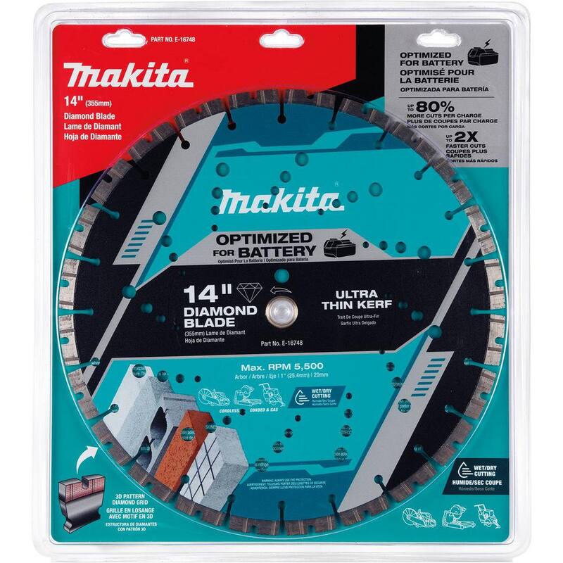Makita 14 pulgadas Hoja de Diamante de Corte Delgado, Segmentada - E-16748