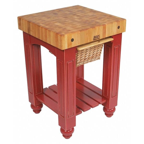John Boos & Co Gathering Block, Red, 24"x24"x4" - CU-GB25-BN