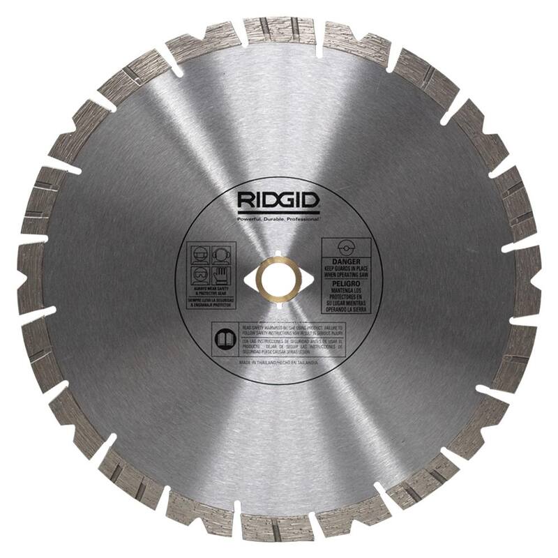 Hoja de sierra de diamante con borde segmentado para corte de albañilería de 10 pulgadas RIDGID - 25-SG10IP