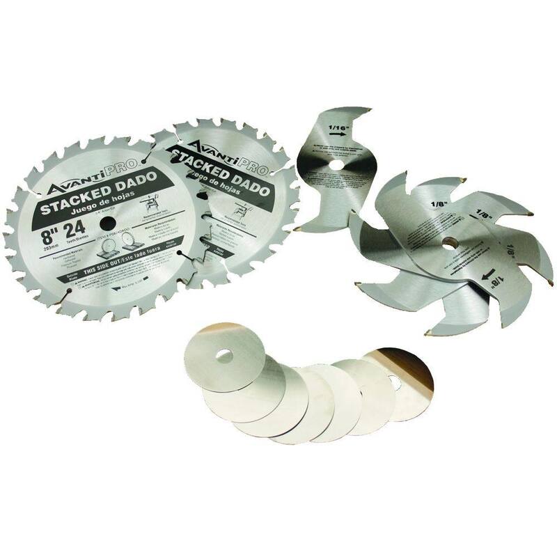 Juego de hojas de sierra circular Avanti Pro de 8 pulgadas x 24 dientes para Dado apilado - P0824DADO