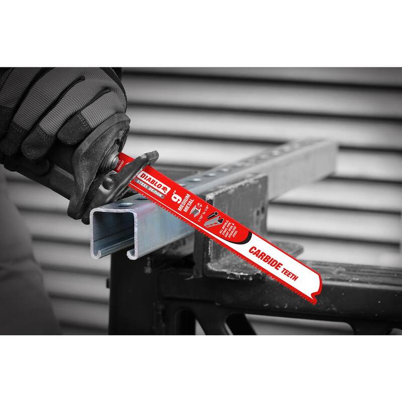 DIABLO 6 pulgadas 10 TPI Steel Demon Carbide Hoja de sierra reciproca para metal mediano - DS0610CF