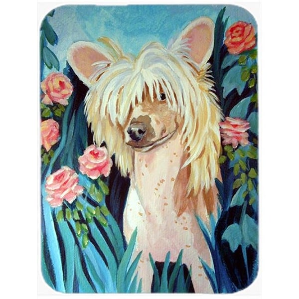 Carolines Treasures Carolines Treasures 7087LCB Chinese Crested Glass Cutting Board - Large; 15 x 12 in. - 7087LCB