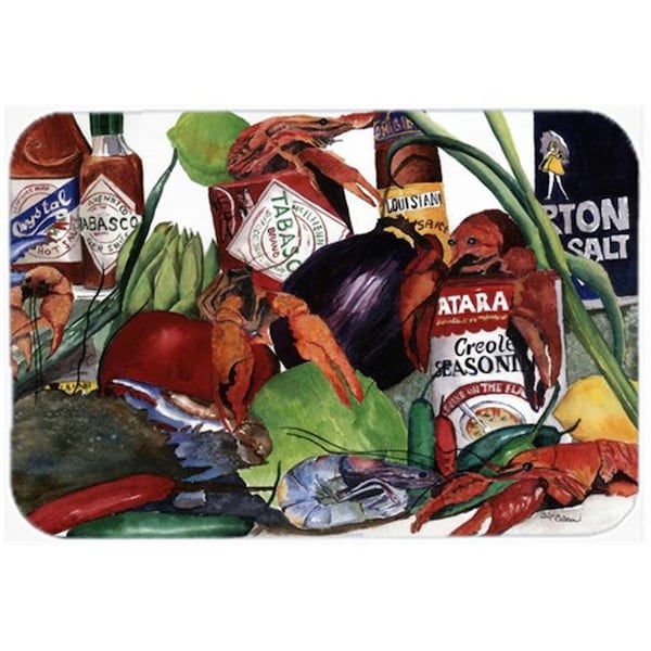 Carolines Treasures Carolines Treasures 8131LCB 15 X 12 In. Louisiana Spices and Crawfish Glass Cutting Board - 8131LCB
