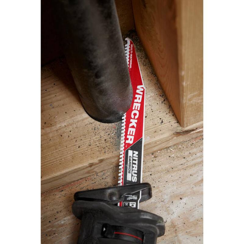 Milwaukee 9 pulgadas 6 TPI WRECKER Dientes de Carburo Nitrus Hoja de Sierra Recíproca para SAWZALL de Corte Multi-Material (paquete de 1) - 48-00-5272