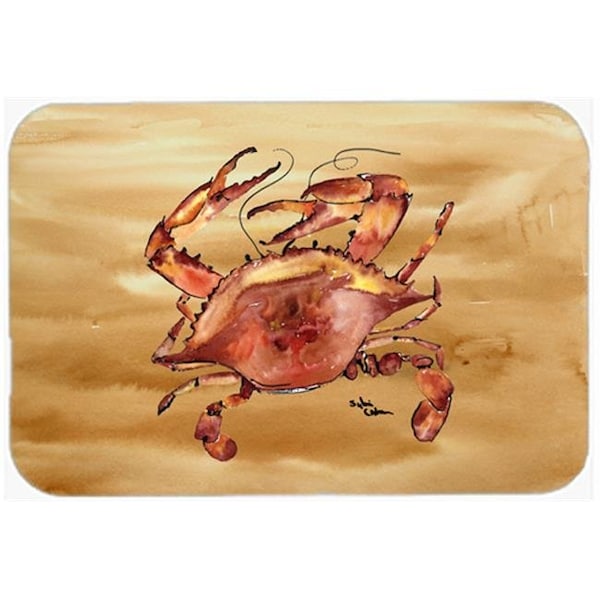 Carolines Treasures Carolines Treasures 8154LCB 15 X 12 In. Cooked Crab Sandy Beach Glass Cutting Board Large Size - 8154LCB