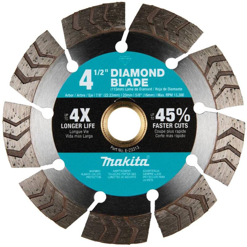 Disco de Diamante Segmentado Turbo de 4.5 pulgadas para Uso General - E-23313 Makita