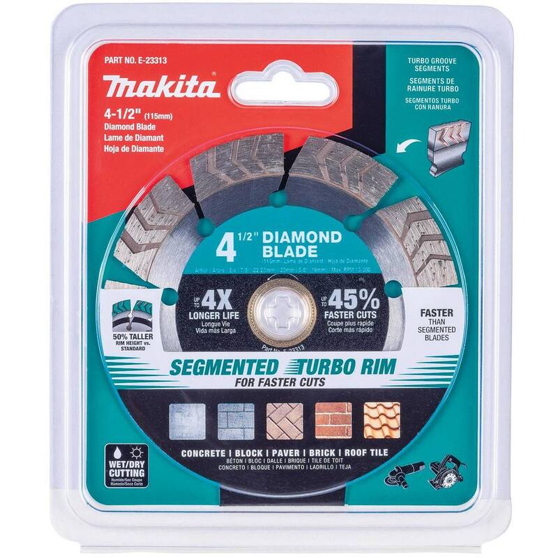 Disco de Diamante Segmentado Turbo de 4.5 pulgadas para Uso General - E-23313 Makita