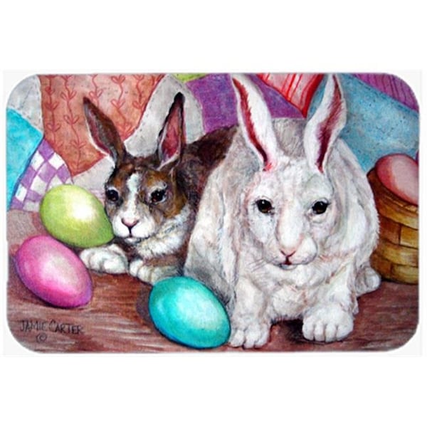 Carolines Treasures Carolines Treasures PJC1064LCB Buddy Buddies Easter Rabbit Glass Cutting Board; Large - PJC1064LCB