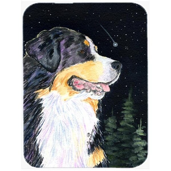 Carolines Treasures Carolines Treasures SS8512LCB 12 x 15 in. Starry Night Bernese Mountain Dog Glass Cutting Board; Large - SS8512LCB