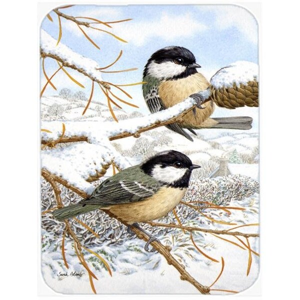Carolines Treasures Carolines Treasures ASA2065LCB Coal Tits Glass Cutting Board; Large - ASA2065LCB