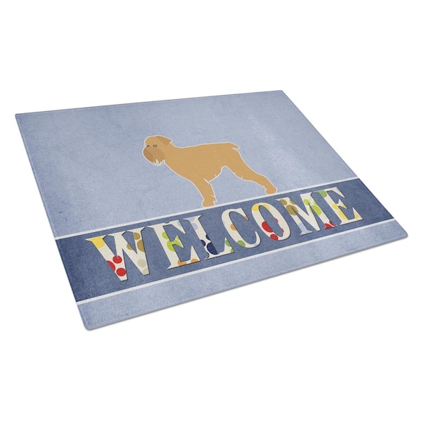 Carolines Treasures Brussels Griffon Welcome Glass Cutting Board Large - BB5544LCB