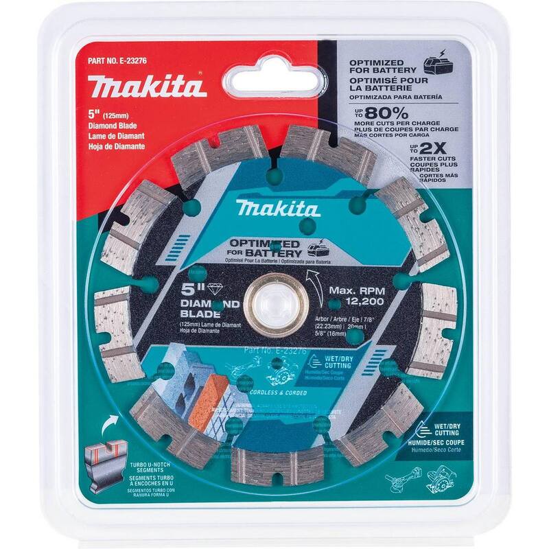Disco de Diamante de Borde Segmentado de Corte Delgado de 5 pulgadas Makita - E-23276