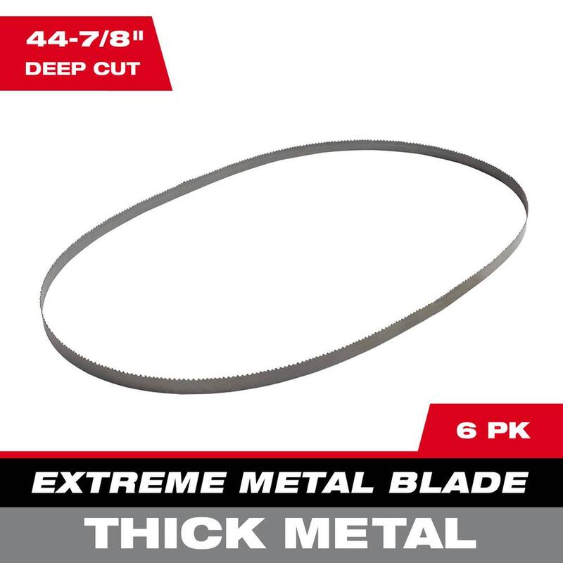 Cinta de sierra de banda profunda de corte extremo de metal Milwaukee de 44-7/8 pulg. 8/10 TPI (paquete de 6) para M18 FUEL/Cableado - 48-39-0601-48-39-0601