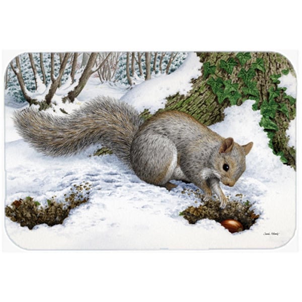 Carolines Treasures ASA2180LCB Grey Squirrel Glass Large Cutting Board - ASA2180LCB
