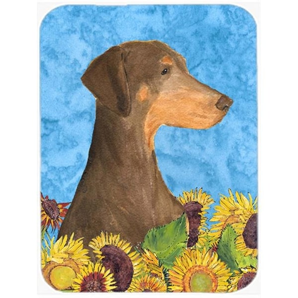 Carolines Treasures Carolines Treasures SS4112LCB Doberman Glass Cutting Board - Large - SS4112LCB
