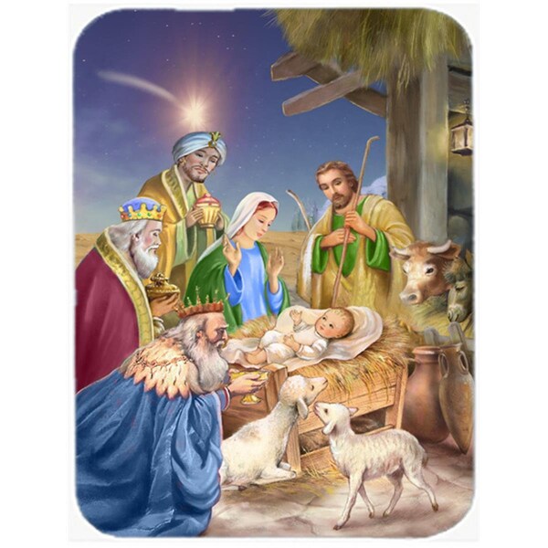 Carolines Treasures APH6897LCB Christmas Nativity with Wise Men Glass Large Cutting Board - APH6897LCB
