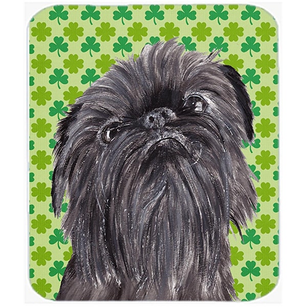 Carolines Treasures 15 x 12 in. Brussels Griffon St Patricks Irish Glass Cutting Board- Large - SC9573LCB