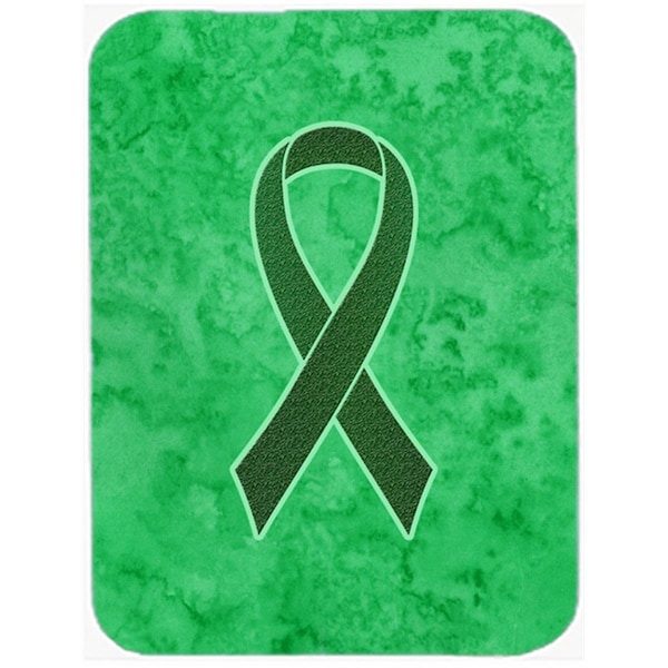 Carolines Treasures 15 H x 12 L In. Emerald Green Ribbon for Liver Cancer Awareness Glass Cutting Board- Large Size - AN1221LCB