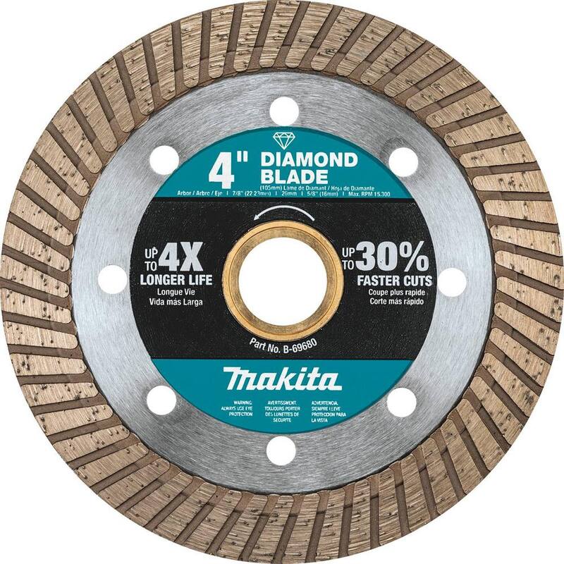 Disco de Diamante Turbo Rim de 4 pulgadas para Uso General - B-69680 de Makita