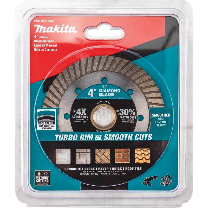 Disco de Diamante Turbo Rim de 4 pulgadas para Uso General - B-69680 de Makita