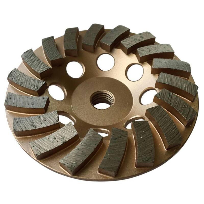 Rueda de molienda de diamante de 4.5 pulgadas para concreto y albañilería, 18 segmentos turbo, eje roscado de 5/8 pulgadas-11 - SWS4518A5