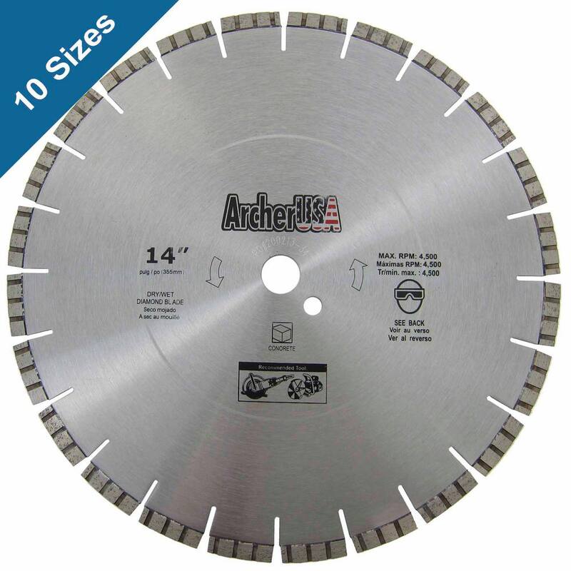 Archer USA 16 pulgadas Disco de Diamante para Corte de Concreto - LWCP16