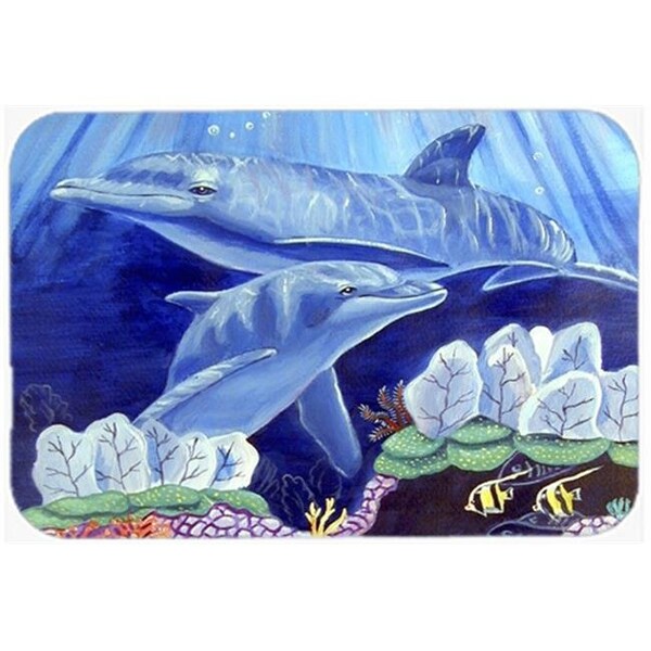 Carolines Treasures Carolines Treasures 7080LCB 15 x 12 in. Dolphin under the sea Glass Cutting Board; Large - 7080LCB