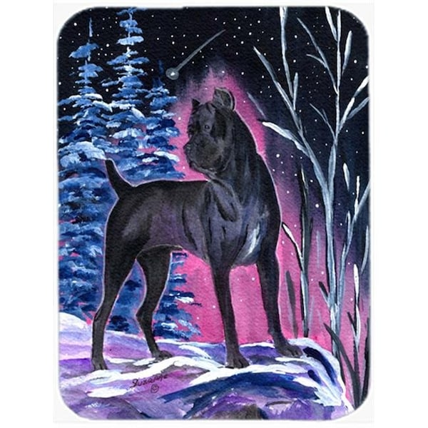 Carolines Treasures Carolines Treasures SS8410LCB Starry Night Cane Corso Glass Cutting Board - Large - SS8410LCB
