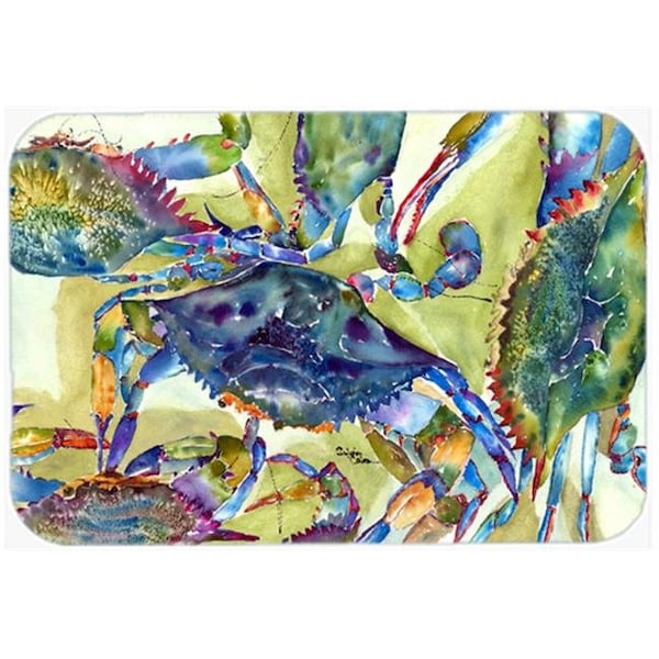 Carolines Treasures Carolines Treasures 8512LCB Crab All Over; Glass Cutting Board - Large - 8512LCB