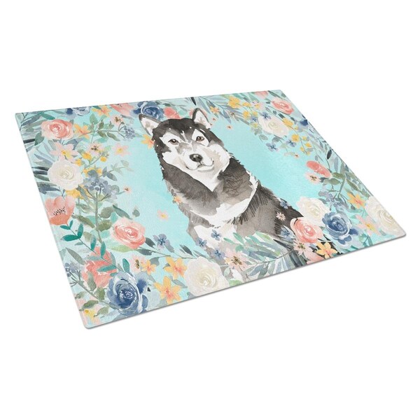 Carolines Treasures Alaskan Malamute Glass Cutting Board Large - CK3419LCB